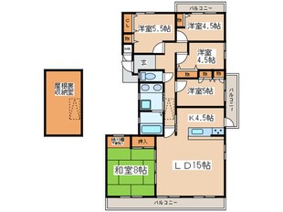 ベルブリーズ　３号棟(501)の物件間取画像